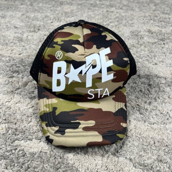 NWT BAPE STA Cam Trucker Hat - Picture 3 of 3